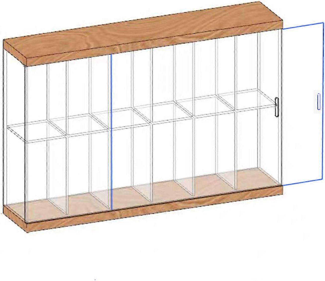 Acrylic Display Case, Sliding Door, Dustproof Toy Box