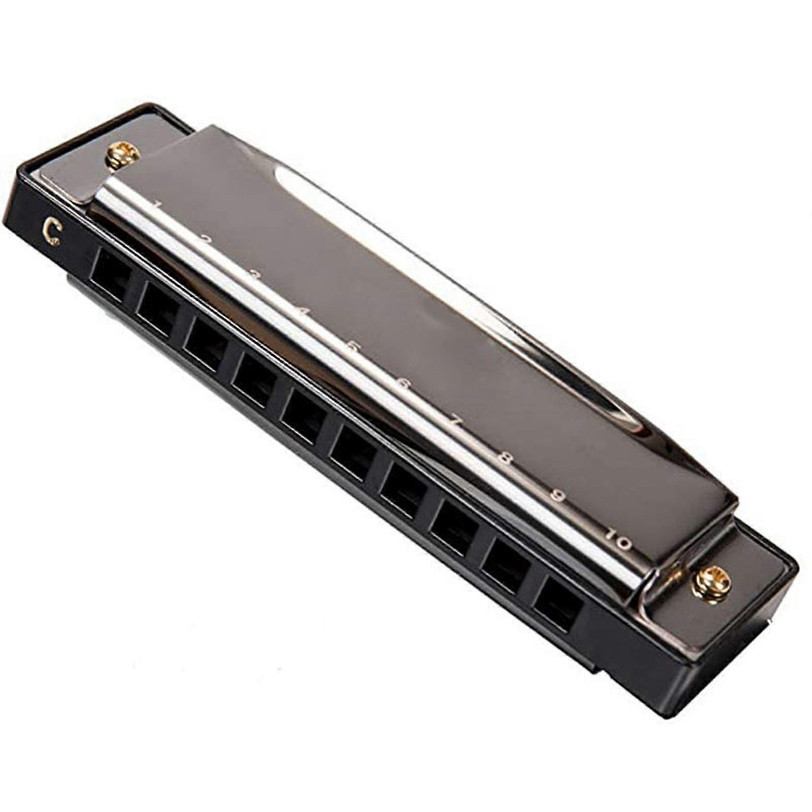 10 Holes C Key Harmonica compatible with Beginners Students Portable Mouth Organ Small Wind Instrument