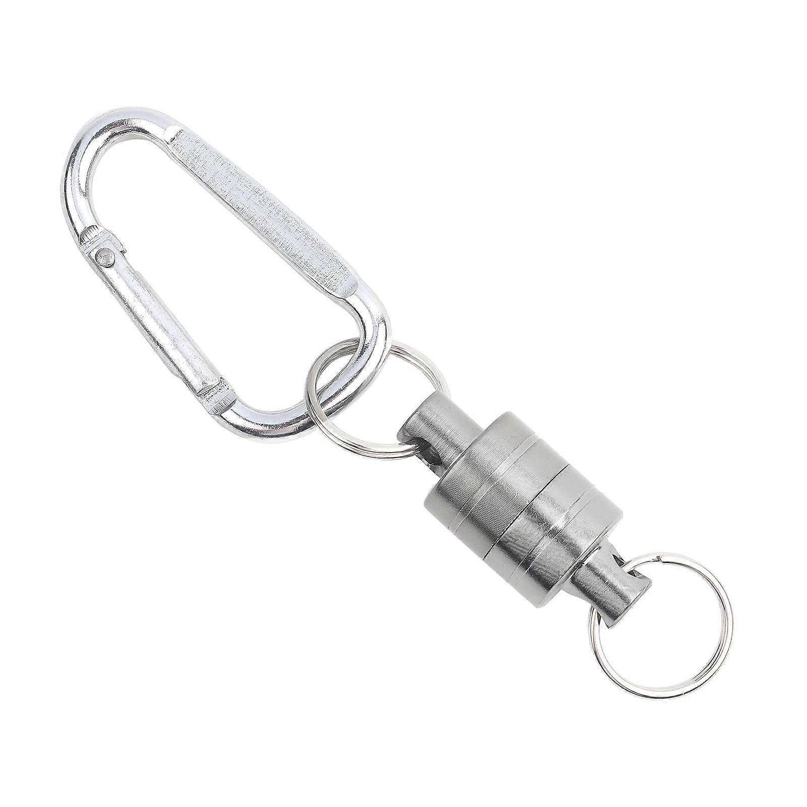 2024 المغناطيس مشبك ذبابة الصيد المغناطيسي صافي الإفراج كليب معلقة حامل الحبل كليب (واحد ، فضي)