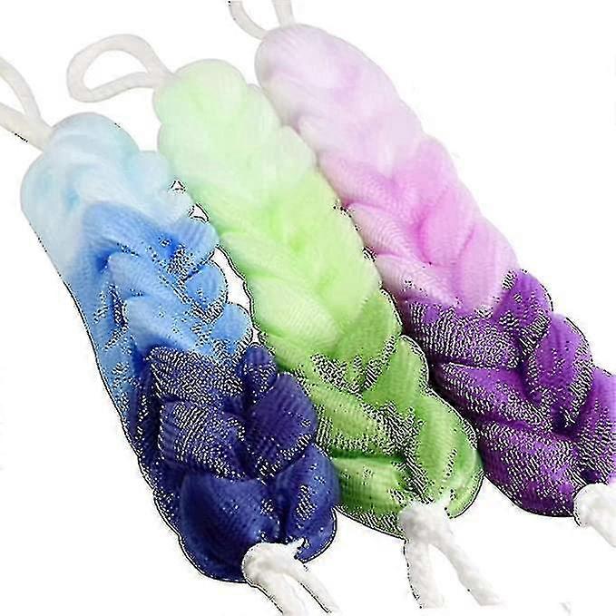 Fashion Gradient Color Bath Towel, Hand Held Back Strap, Bath Strip, Double-sided Multi-function Bath Flower 90g