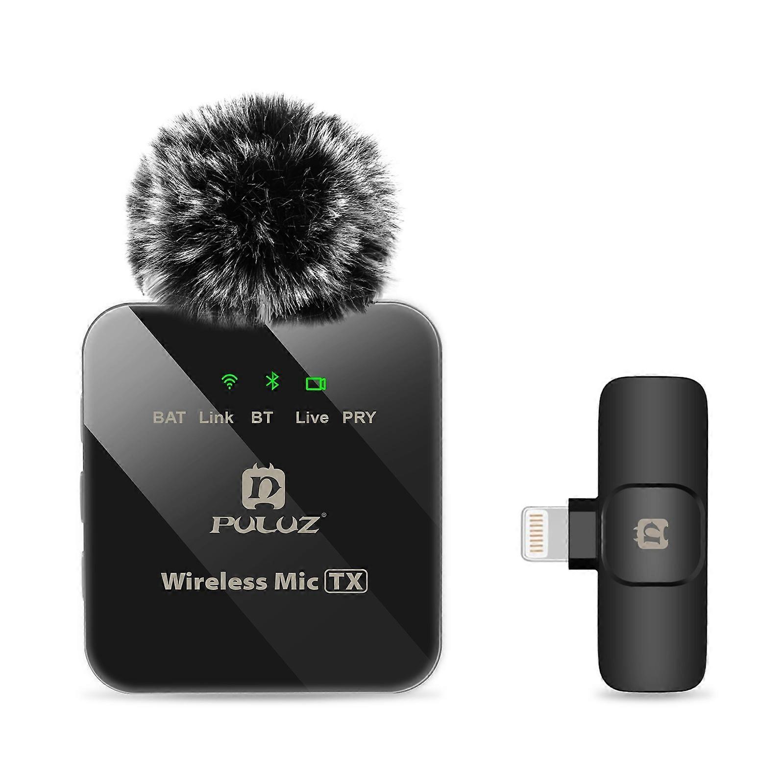 Wireless Lavalier Noise Reduction Reverb Microphones for iPhone / iPad, 8-Pin Receiver and Microphone