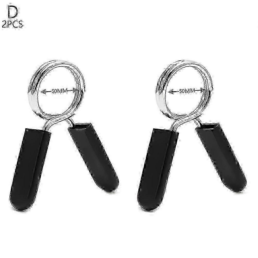 2 / 4 قطع 25-50mm قفل الحديد المشبك الربيع طوق مقاطع الصالة الرياضية الوزن الدمبل قفل