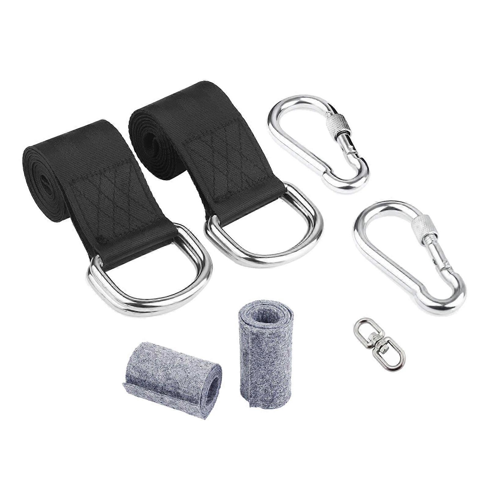Non Slip Hammock Swing Hanging Strap Kit Installing Hook Outdoor
