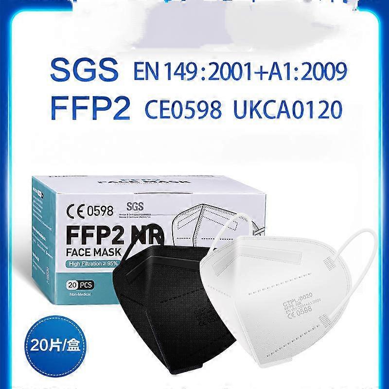 20x FFP2 mask respirator mask 5-layer dust masks hygienically individually packaged EN149:2001+A1:2009 face mask EU2016/425