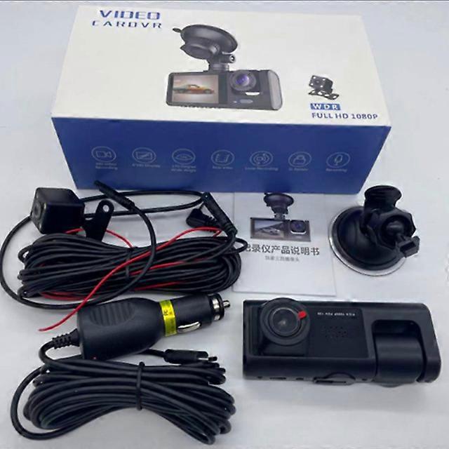 Βίντεο εγγραφής αυτοκινήτου 3 σε 1 κάμερα FHD 1080P 3 Κάμερα αυτοκινήτου DVR Dashcam Κάμερα οπισθοπορείας με οπίσθιο φακό Νυχτερινή όραση για φορτηγό Auto SUV