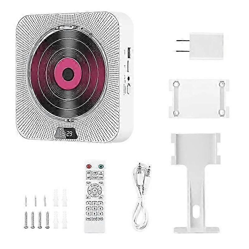 Portable Cd Player Bluetooth Cd Speaker Digital Display Stereo Speaker Wall Mounted Music Player Fo