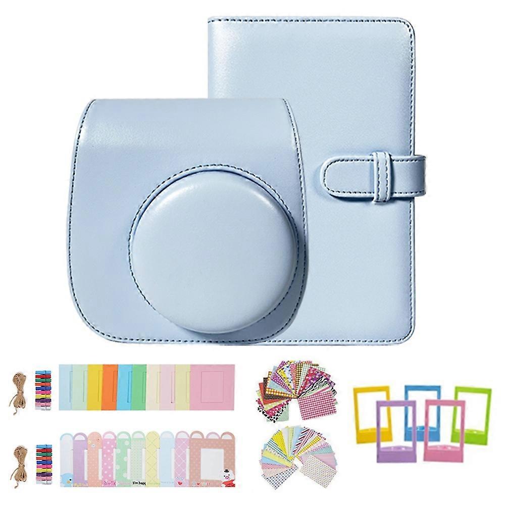 Type D For FujiFilm Instax Mini 12/11/9/8 Camera Accessories 7-in-1 Bundle Kit Include Case,Film