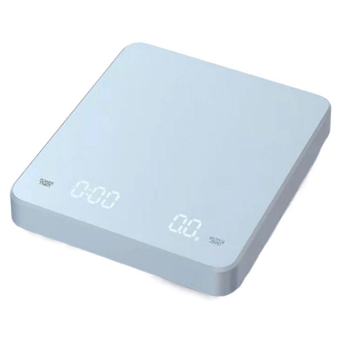 Hand coffee electronic scale with timing 3kg household kitchen scale LED hidden screen rechargeable coffee weighing tray multi-function