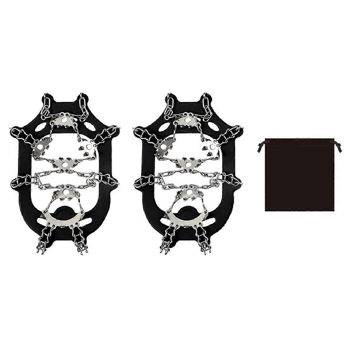 28-Tooth 201 Stainless Steel Outdoor Ice and Snow Anti-Skid Claws Welded Anti-Skid Shoe Covers with