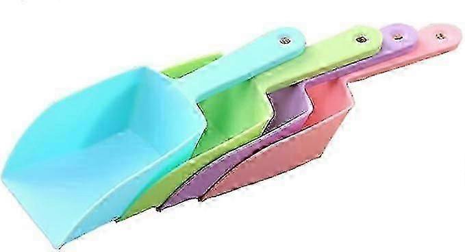 6 Pack Random Color PP Plastic Food Shovel Flour Supermarket Cereal Ice Nuts Candy Buffet Pet Food Spoon Loading and Setting Tool for Supermarket Snac