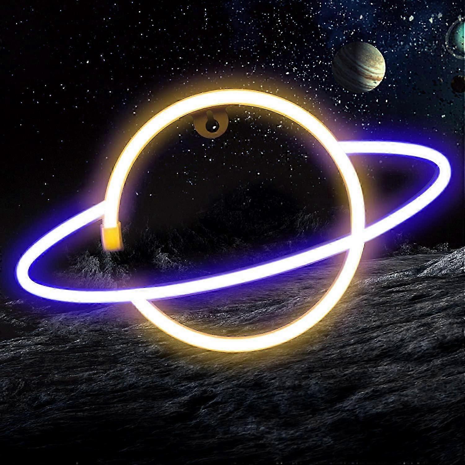 نيون يوقع أضواء الكوكب لبطارية ديكور جدار غرفة النوم و USB تعمل بالطاقة الجمالية أدى ضوء النيون