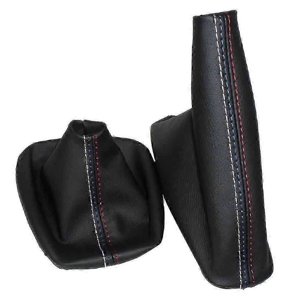 Car Shift Gear Stick Dust-proof Cover Handbrake Handle Faux Leather Cover For E30 E36 E34 E46 Z3 Manual Models -