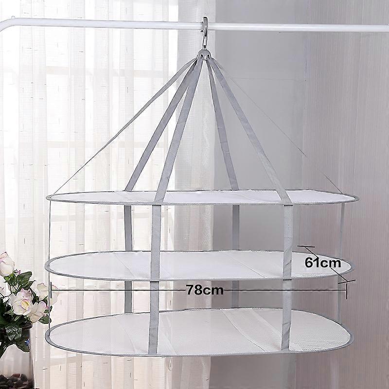Folding Mesh Drying Rack, 3 Tier, Stackable