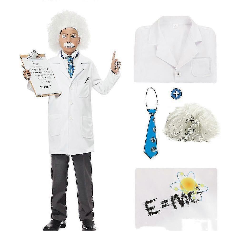 Physicists And Scientists Costume For Children With Wig