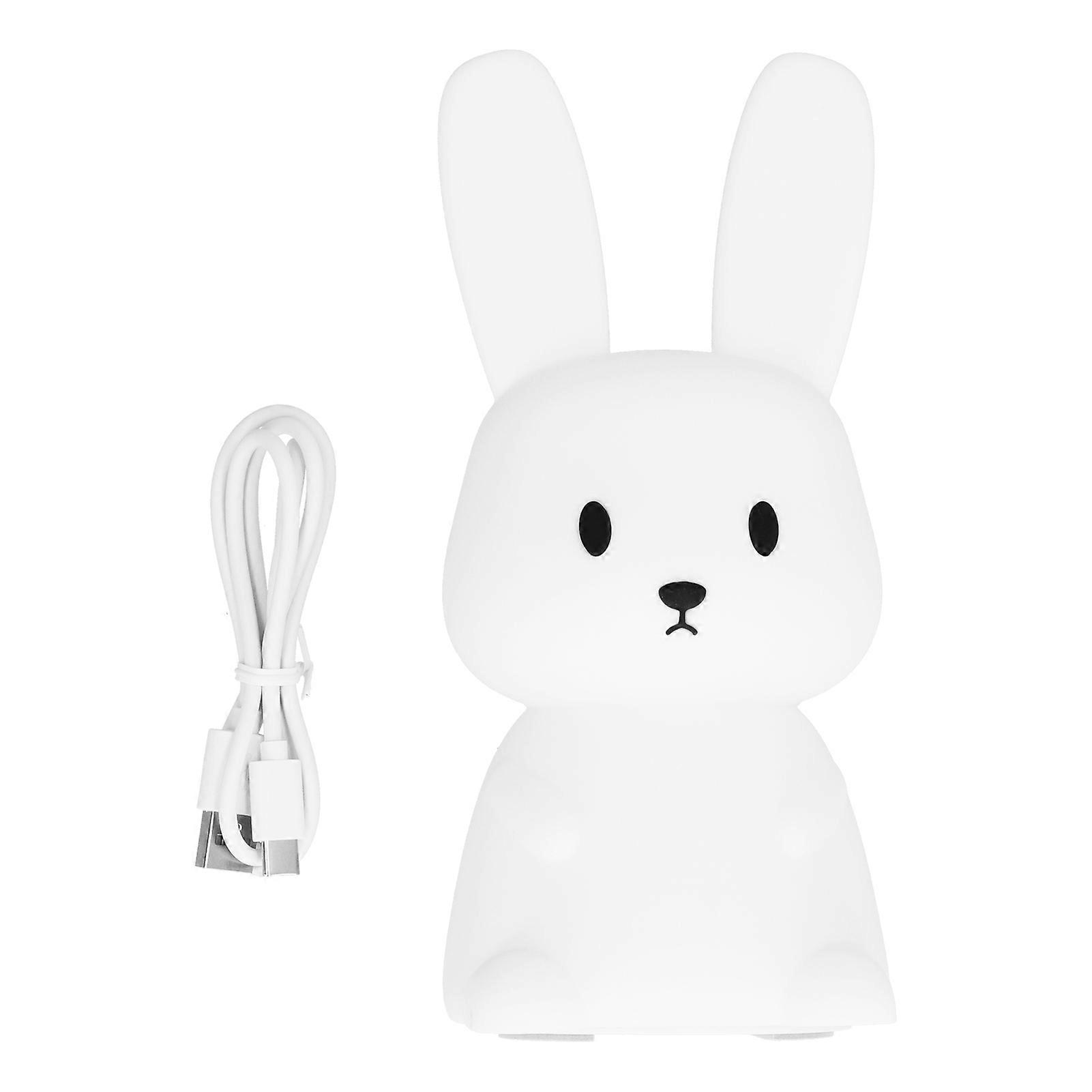 Rabbit Shape Night Light USB LED Bedside Lamp with Color Changing Tap Control    Teens