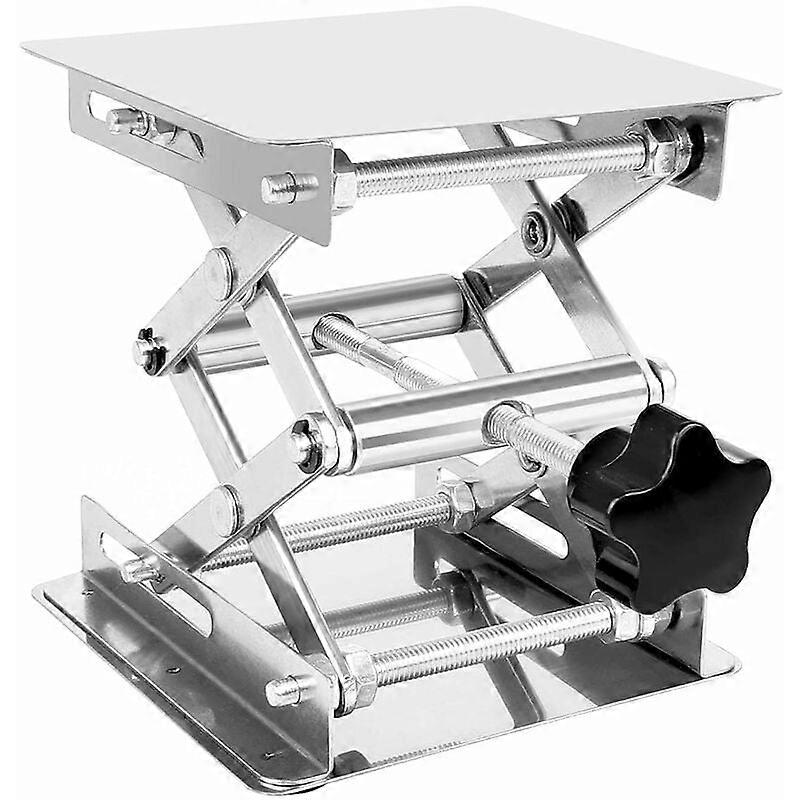 Laboratory Lift Table Stainless Steel Lab Lifting Platform Adjustable Lab Lift 45-150mm Lab Lifting Support 100mm x 100mm Support Capacity 10kg