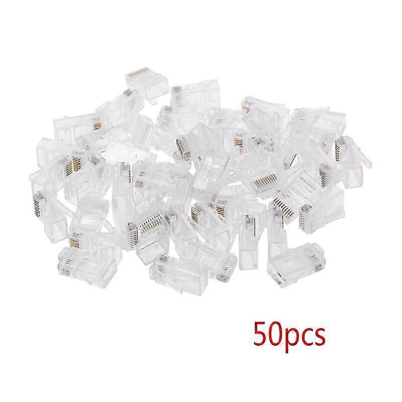 50 Pcs/pack Stranded 10p10c Network Cable Connector Rj48 Crystal Plug Modular