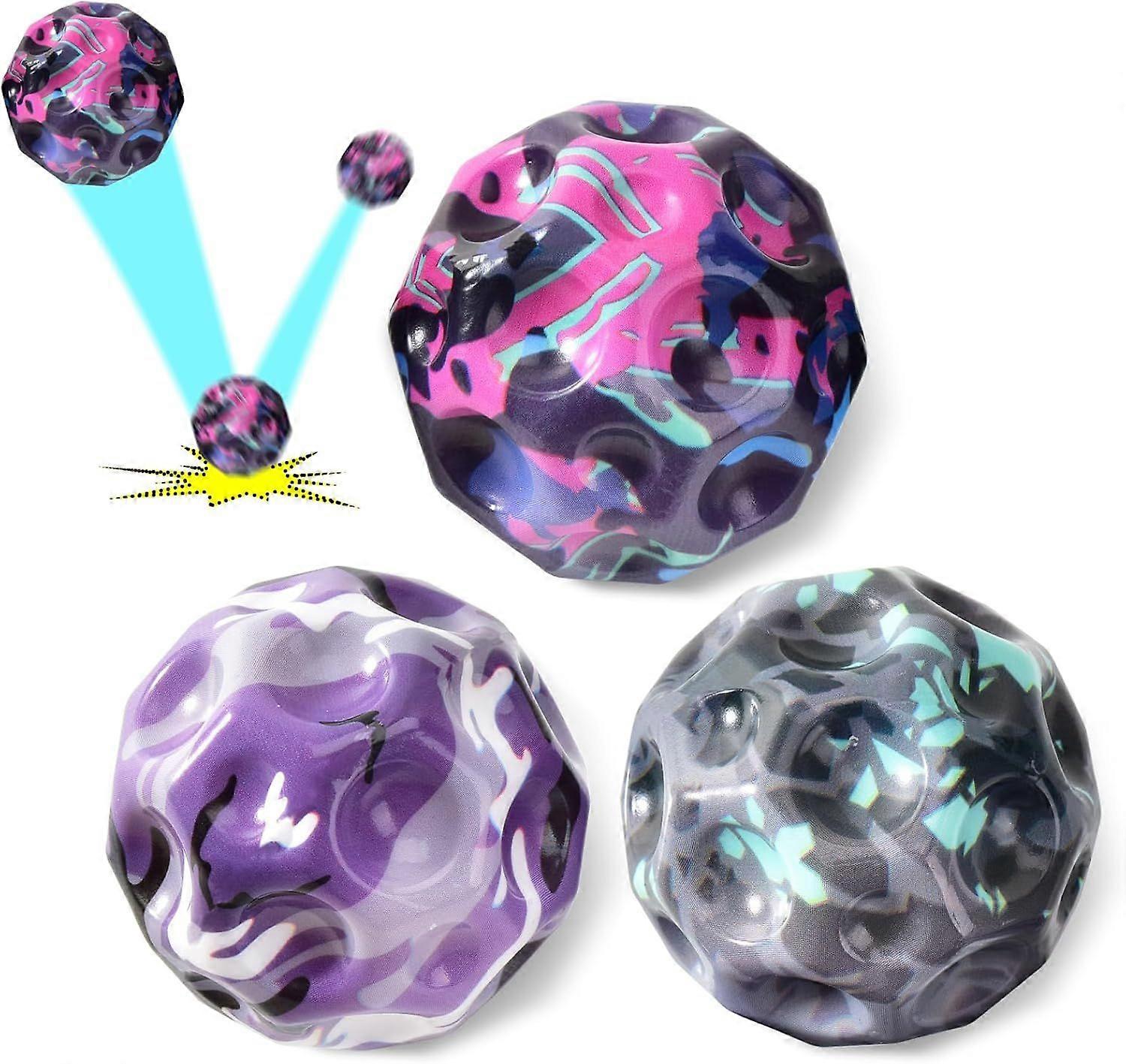 Space moon ball, jumping ball, mini jumping ball, super high bounce lightweight jumping ball, bouncy ball, interactive toys to relieve stress