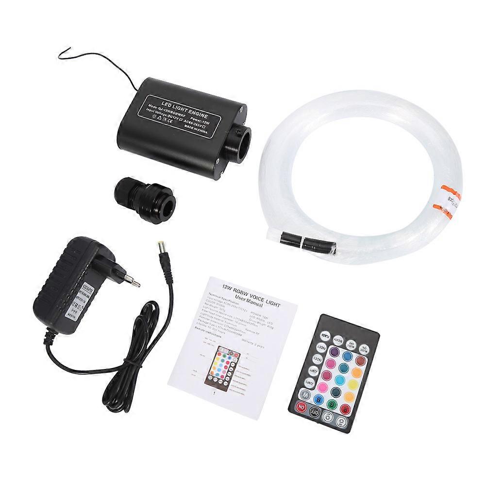 12W RGBW Fiber Optic Pendant Light Kit Light Engine with ler EU Plug
