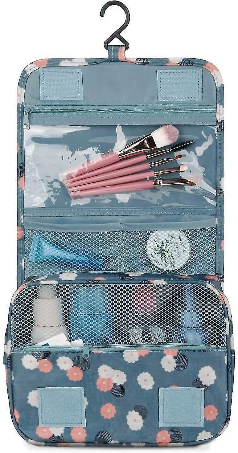 Travel Toiletry Bag For Hanging Toiletry Bag Cosmetic Bag Laundry Bag For Children Women Girls Ladies (blue)