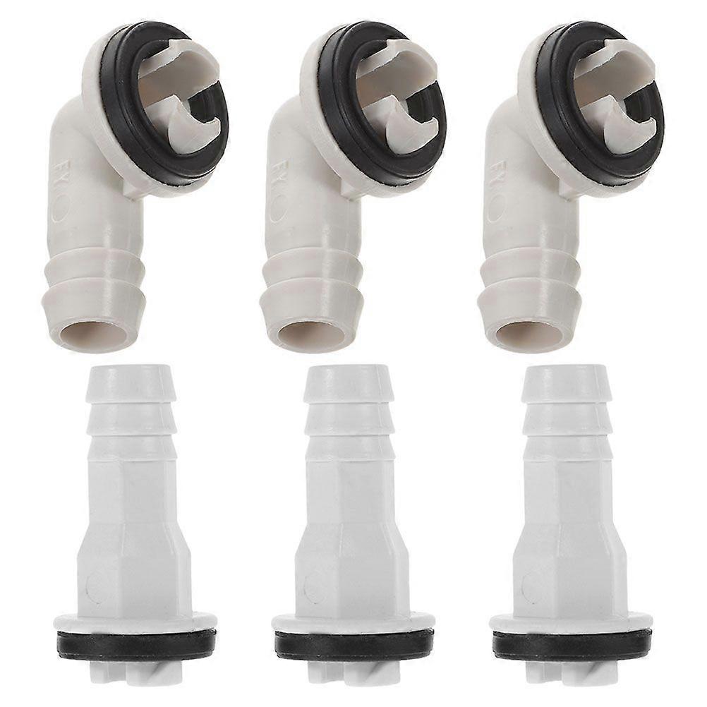 6pcs Portable Ac Drain Hose Elbow Connector For Air Conditioner Drainage Universal Ac Drain Line Extension Elbow Fitting Air Conditioning Parts