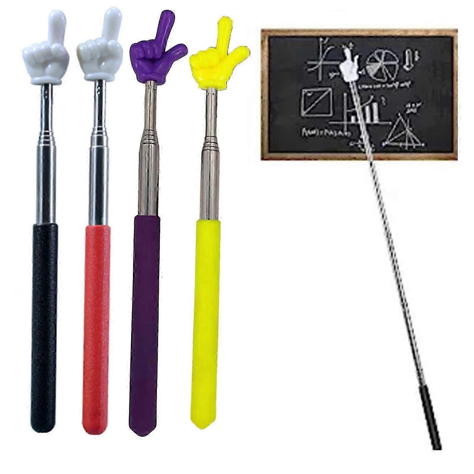Finger Pointer Stick Professional Telescopic Teachers Pointer Long-lasting Handheld Pointer Stick for Classroom KAESI