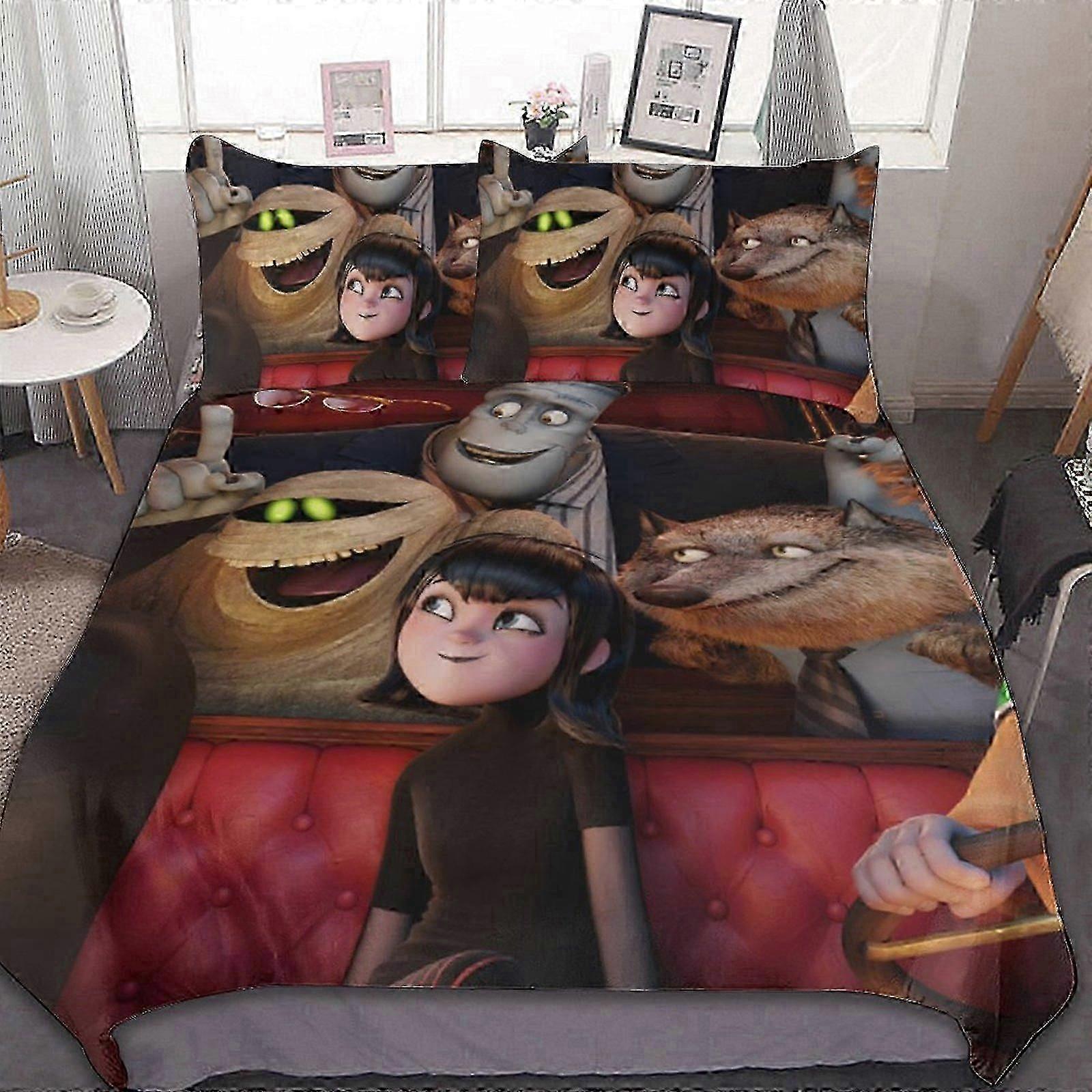 o3402 Lakan Hotell Transsylvanien3 stycken sängkläder Se mjukt täcke Se inredning sovrum gif (1 påslakan och 2 örngott) Lakan fg3402