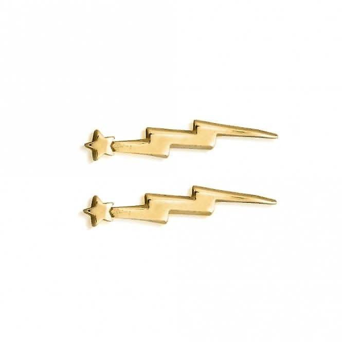 Gold Lightening Bolt Cuff Earring GEST4000