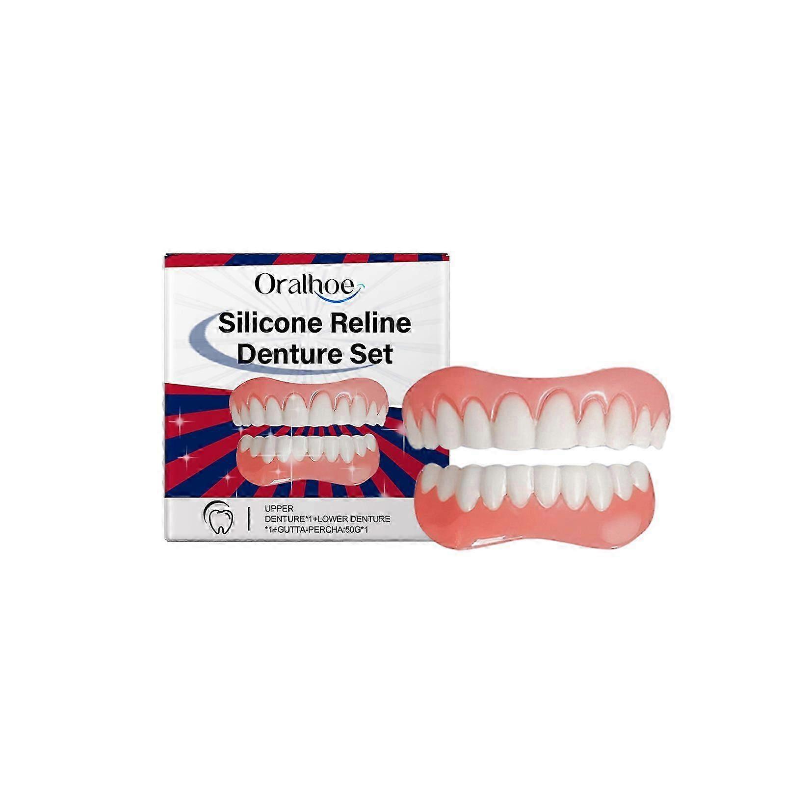 Silicone Reline Denture Set, Professional Denture Silicone Reline Kit, Silicone Reline Denture Set, Unisex Denture Reline Kit is Suitable for securing