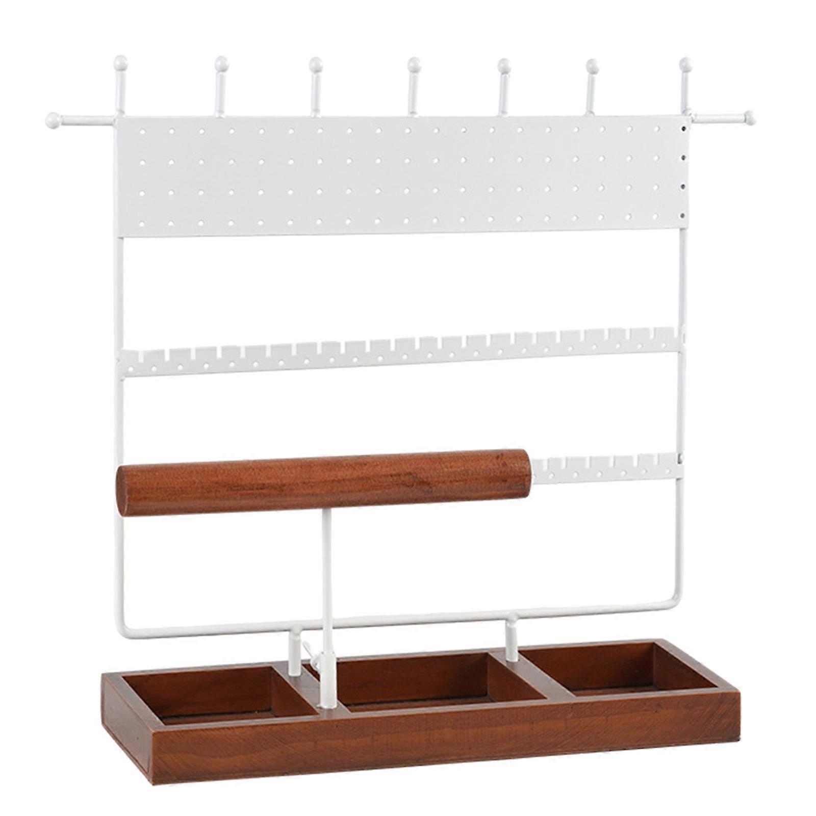 metall smykker samling display rack delikate smykker display stativ praktisk oppbevaring holder stativ for butikk disker hvit