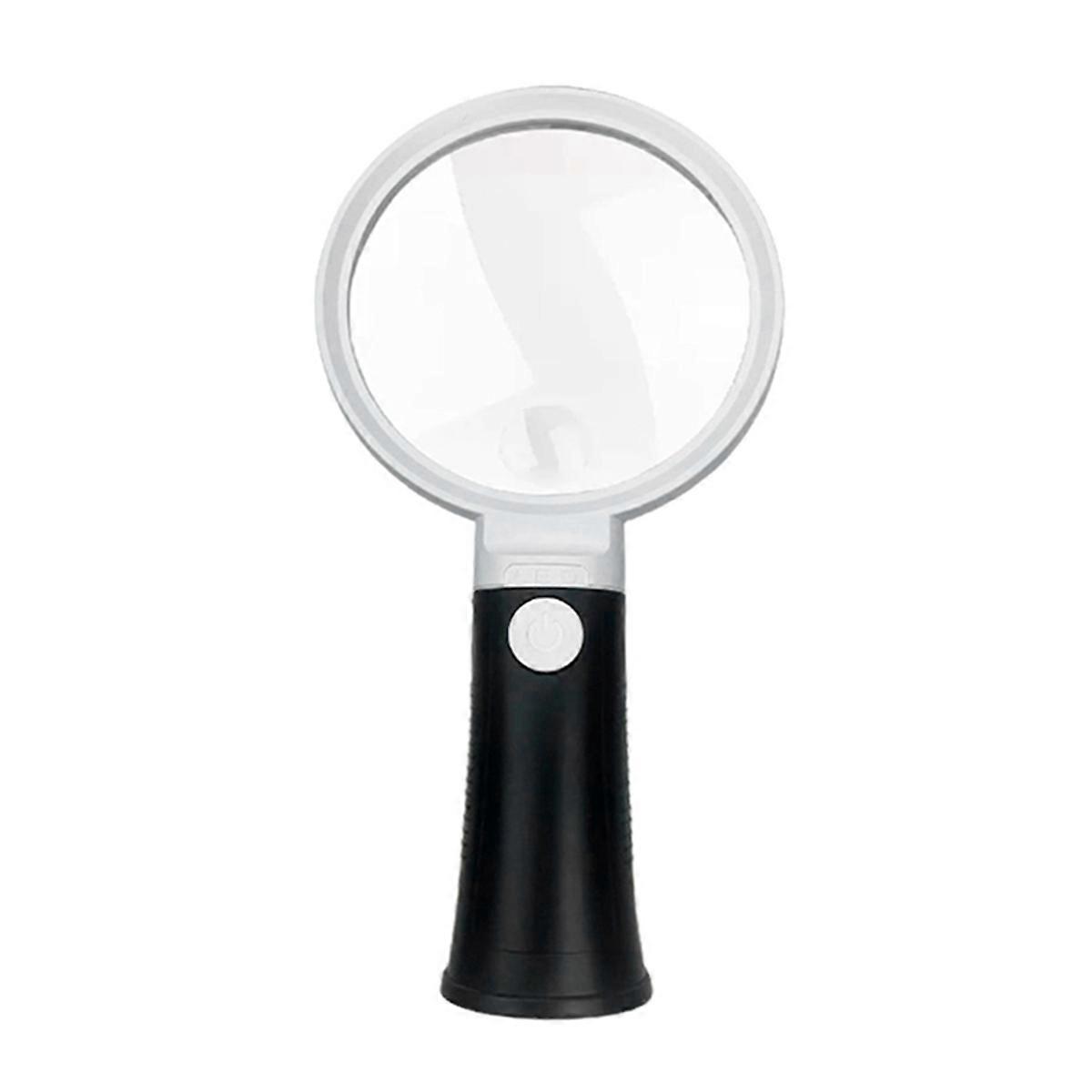 30X 10X Handheld Lighted Magnifying Glass with 12 LED LightIlluminated Large Magnifier Magnifier Lou