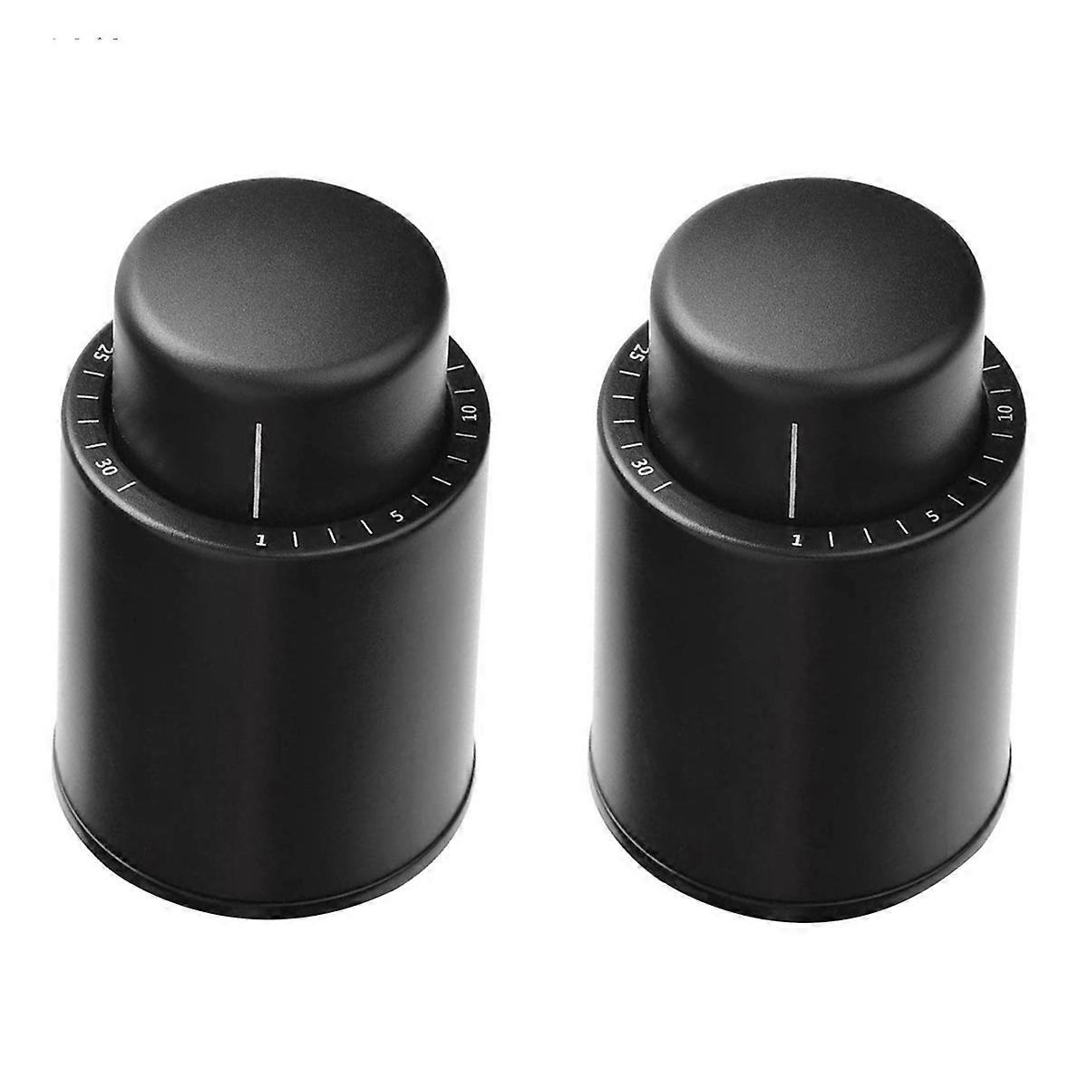 2Pcs Wine Bottle Stopper Vacuum Wine Stoppers Reusable Wine Preserver