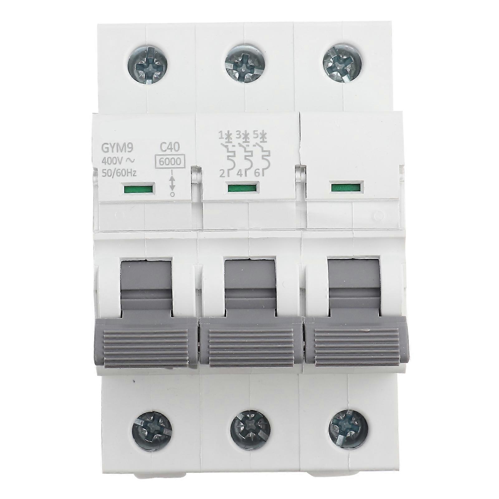 GYM9-C65 3-pole circuit breaker 230/400 V AC 50/60 Hz IP20, leakage protection, 40 A current circuit breaker