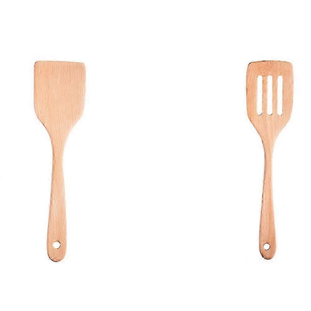 Wooden Spatula Set Of 2, Protection Against Scratches for the Pan,Kitchen Gadgets,Heat-Resistant,