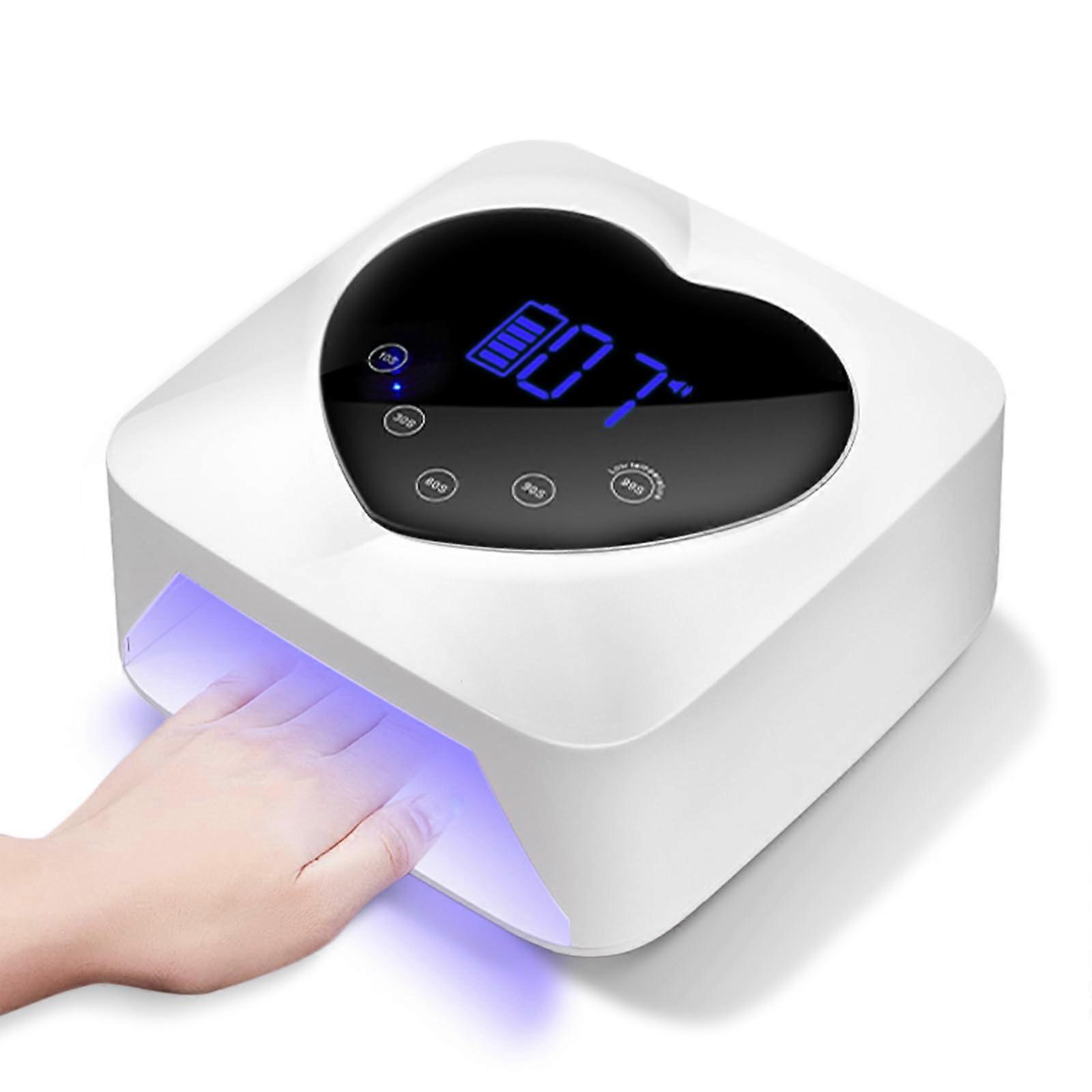 72W Rechargeable Cordless UV LED Nail Lamp for Home Salon, Fast Drying, Portable Design, Suitable for Gel Nails