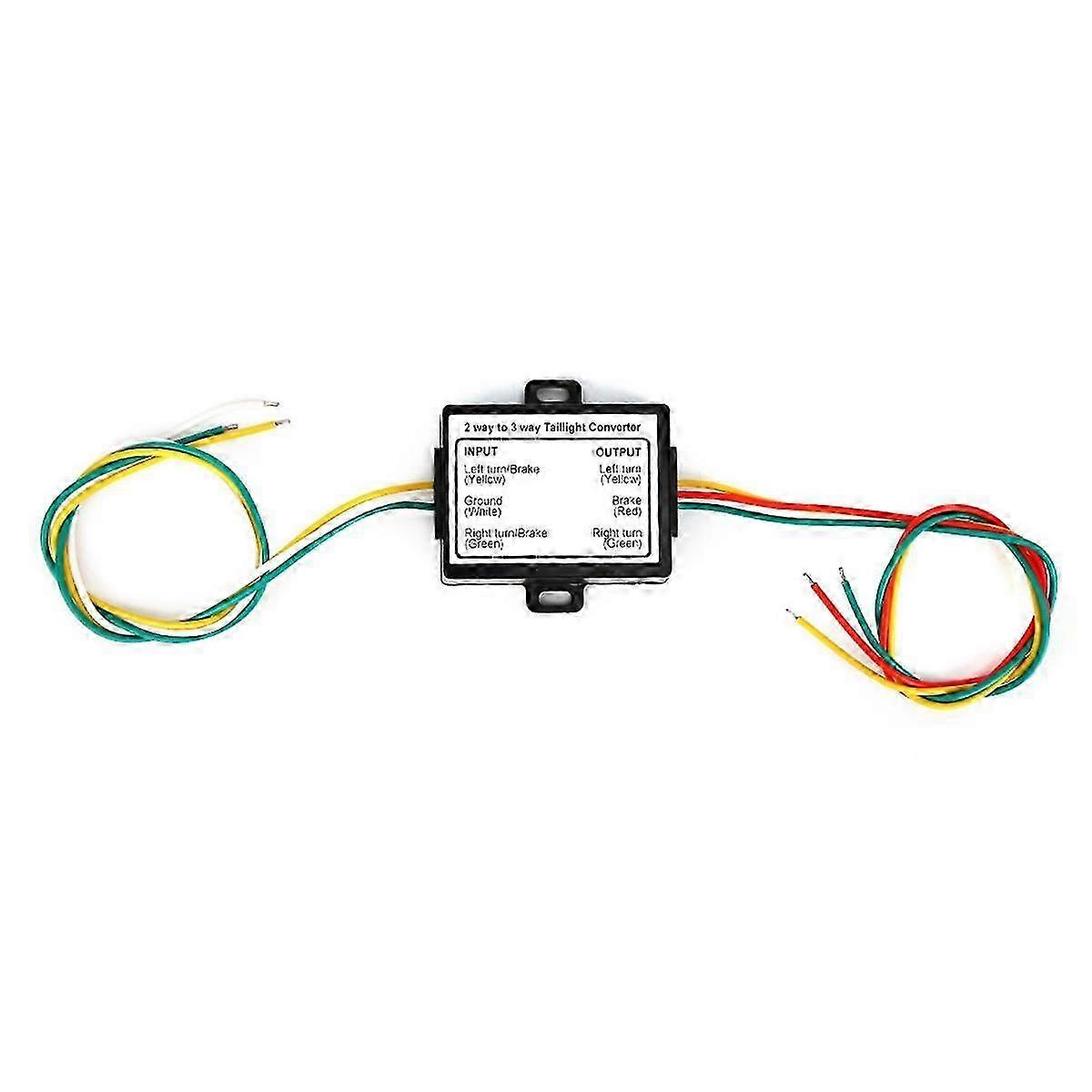 2-to-3 Wire Splice Trailer Converter Electrical System Wire Harness Adapter US Type Tail Light Conv