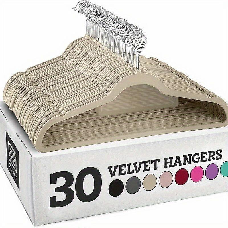 5-pcs Plush Clothes Hangers for Home Use Non-Slip Ultra-Thin Dual Use Dry and Wet Non-Marking Marking