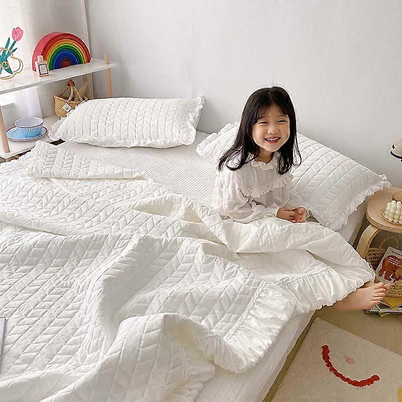 3pcs/set Korean Style Quilted Summer Quilt Blanketc Cooling Air-conditioning Comforter Quilt Soft Thin Quilt Machine Washable