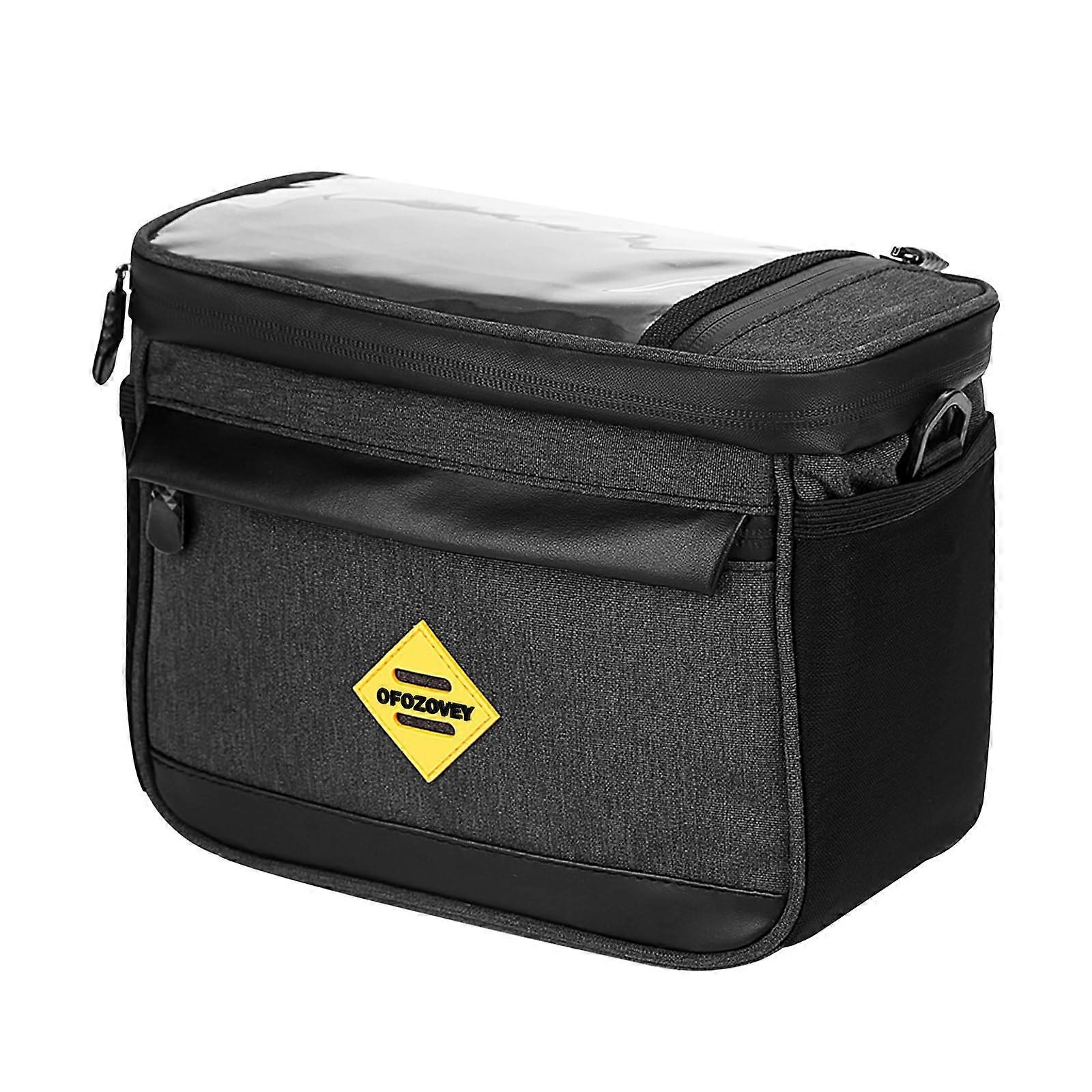 Bike Handlebar Bag with TPU Touch Screen, Water-Resistant Insulated Design, 4.5L Large Capacity, Shoulder Storage for Cycling
