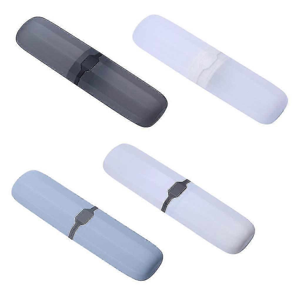 Plastic Toothbrush Case Set for Travel or Home Storage Use