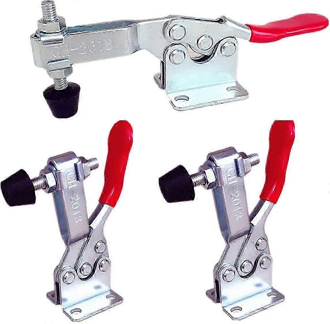 تبديل المشبك 3 قطع أفقي معدني سريع التحرير بار أداة يدوية غير قابلة للانزلاق ذراع التوتر مع مقبض أحمر