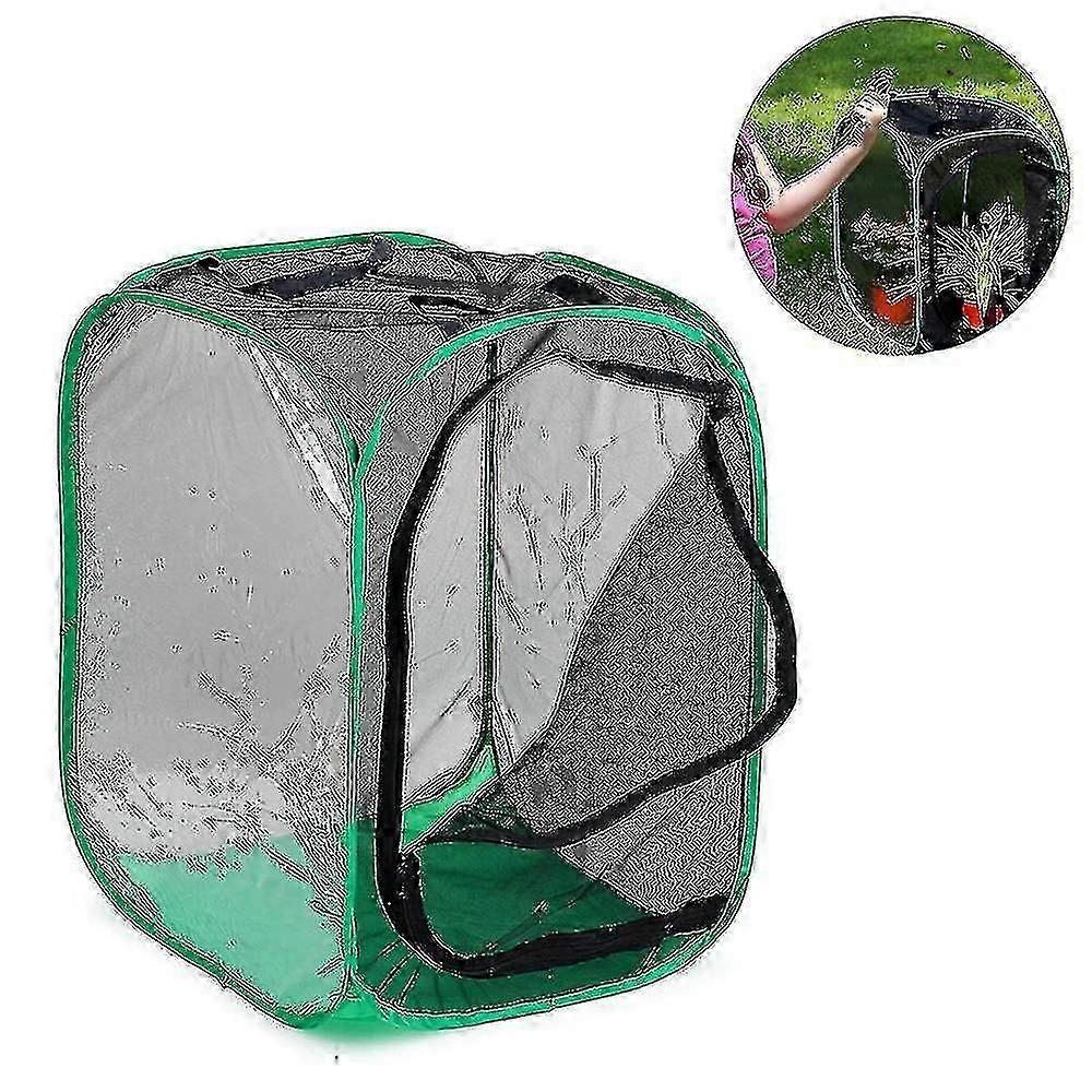 Tall Large Butterfly Habitat Cage Collapsible Terrarium Pop-up Lnches , Insect And Butterfly Net Compatible With Raising Inserts