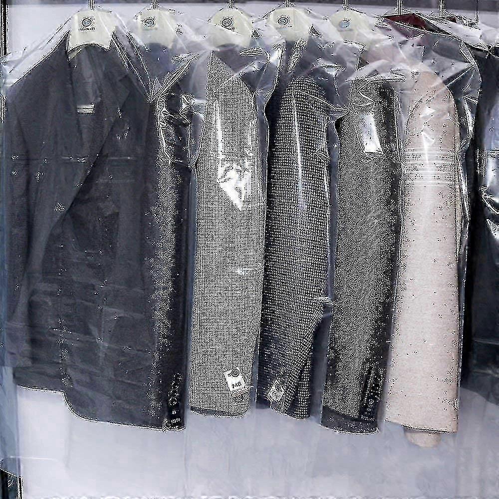 25pcs σαφής κρεμαστή πλαστική στεγνοκαθαρίστρια καλύμματα σκόνης ενδυμάτων σακουλών διαφανών