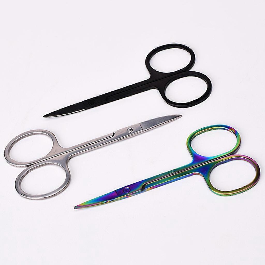 Augenbrauenschere Mit Gebogener Klinge - Aus Edelstahl, Leicht & Präzise Für Brauen, Wimpern & Bart