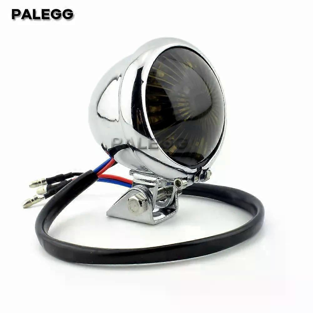 Motorcycle accessories Retro Modified LED taillights Cruise metal brake lights Running lights Round taillights