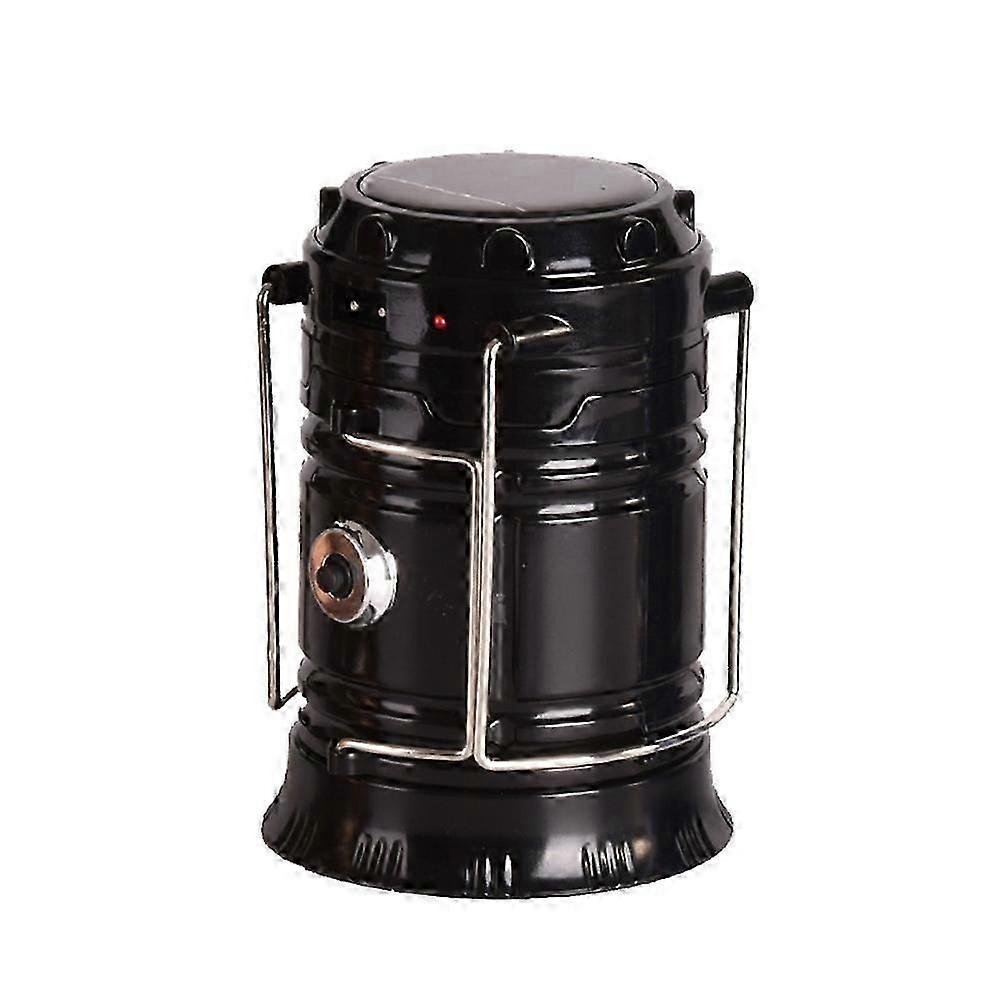 LED Tent Light Solar Rechargeable Camping Light Stretchable Multifunctional Lantern, Support USB Output,EU Plug Solar + EU Plug