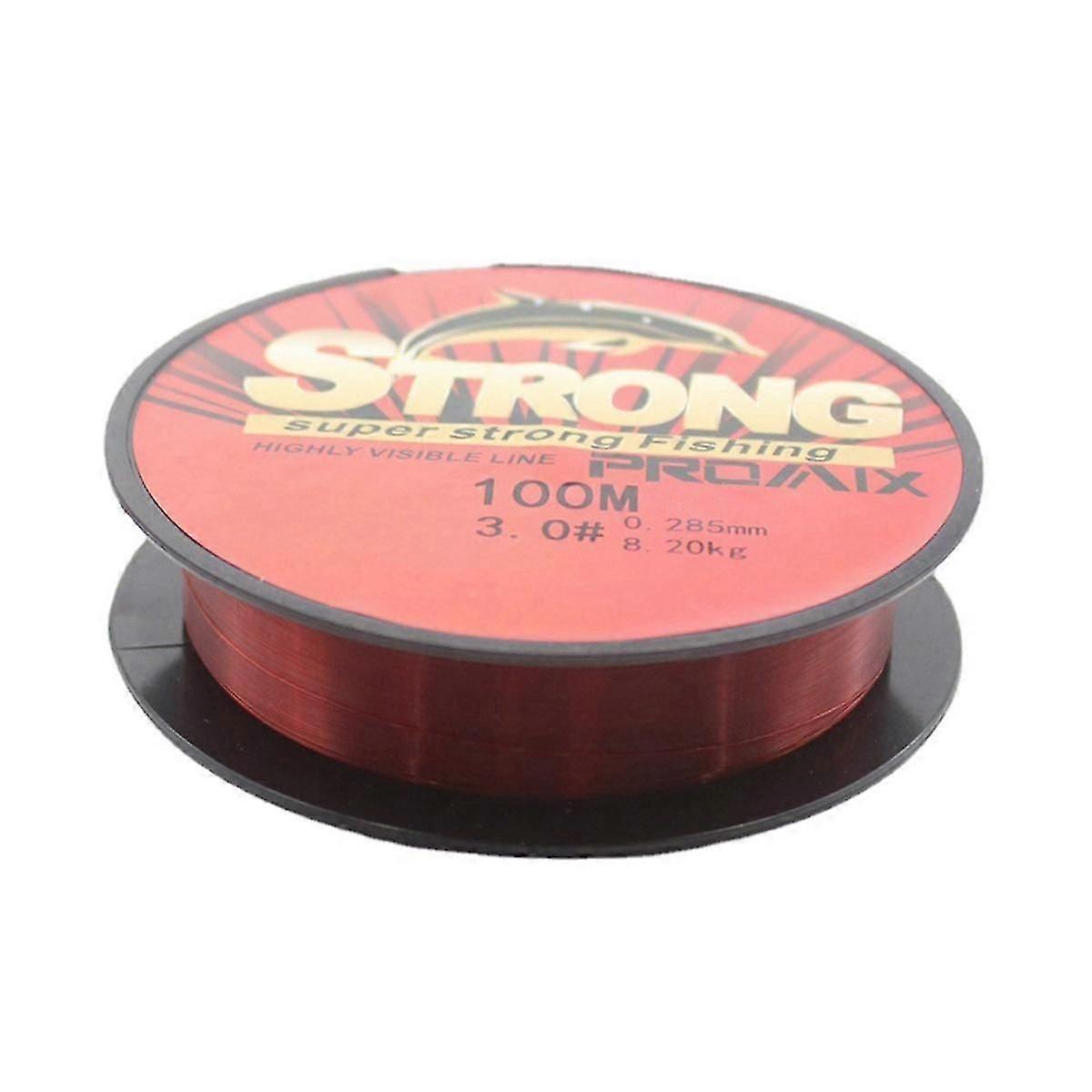 100m Transparent Nylon Fishing Line Fishing Line Red Main Line Sub-Line Fishing Line Line Number 0.