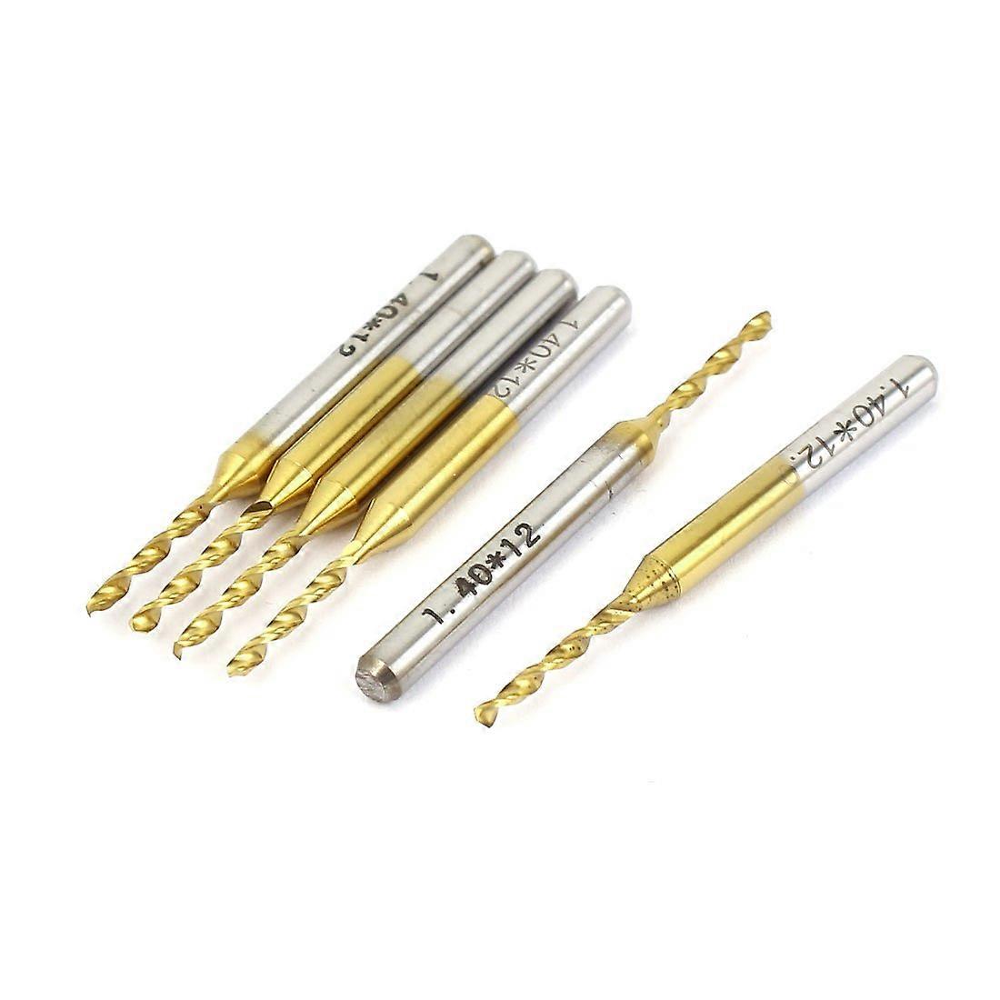 1.4mm x Fuses 12mm 1/8' Shank TiN Coated Carbide PCB CNC Micro Drill Bits Tool PCB Fuses 6 Pcs