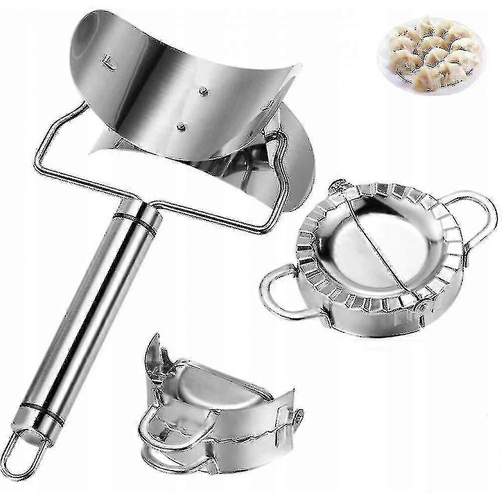 Rustfrit stål Dumpling Gør Dumpling Klipning Køkken Tool, 2 Dumpling Pan