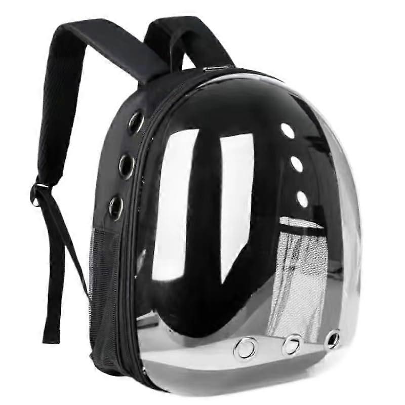 Cat Backpack Carrier, Pet Cat Carrier with Ventilated Design for Carrying Puppy Cats (Black)